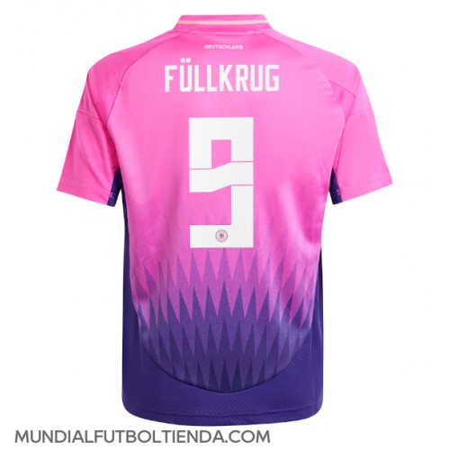 Camiseta Alemania Niclas Fullkrug #9 Segunda Equipación Replica Eurocopa 2024 mangas cortas